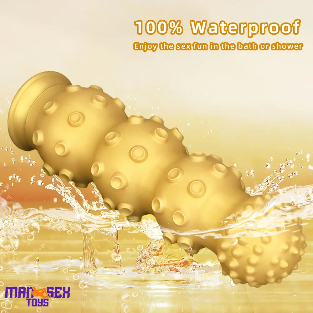 6.7in 9.84in 13.38in Gold Silicone Animal Octopus Large Cock Dildo Butt Plug