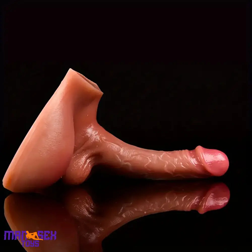 7.08in Flexible Silicone Soft Dildo With Durable Sex Torso For Masturbation