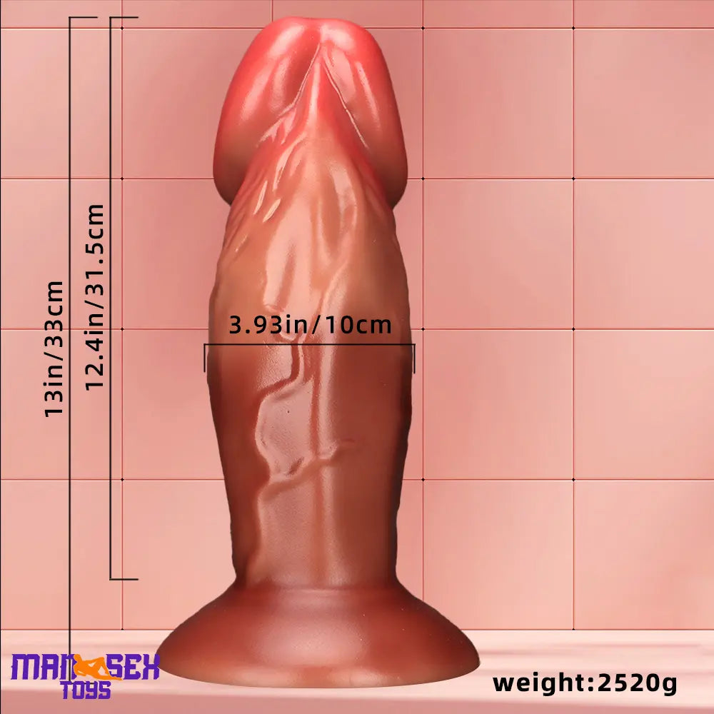 13in Real Looking Super Long Big Thick Silicone Soft Durable Dildo For Gay