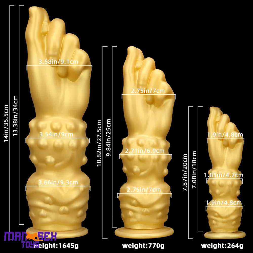 7.87in 10.82in 14in Thick Large Silicone Soft Hands Fist Anal Wide Dildo
