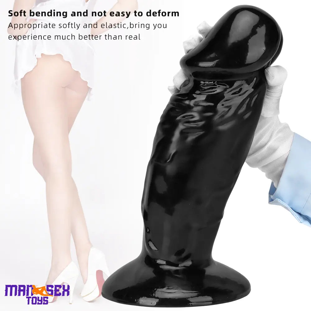 13.38in Real Looking Super Long Big Black Thick Durable Dildo For Anus