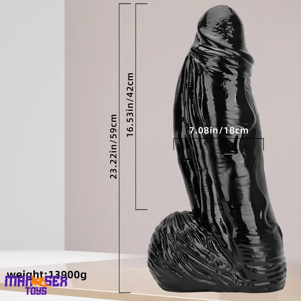 23.22in Realistic Super Long Huge Thick Durable Dildo For Advanced User