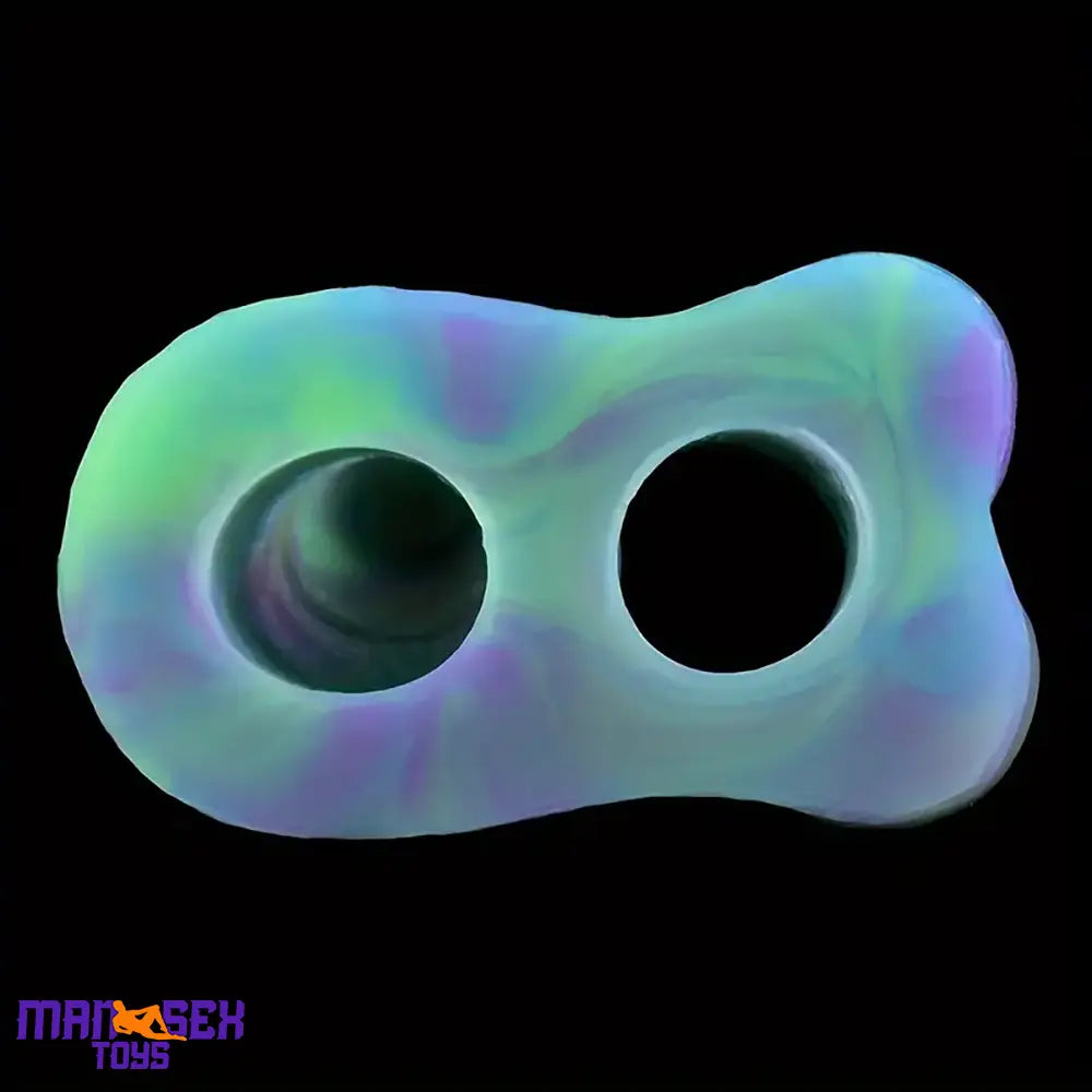 8.07in Silicone Soft Cock Ring Dildo Sleeve Horse Luminous Penis Extender