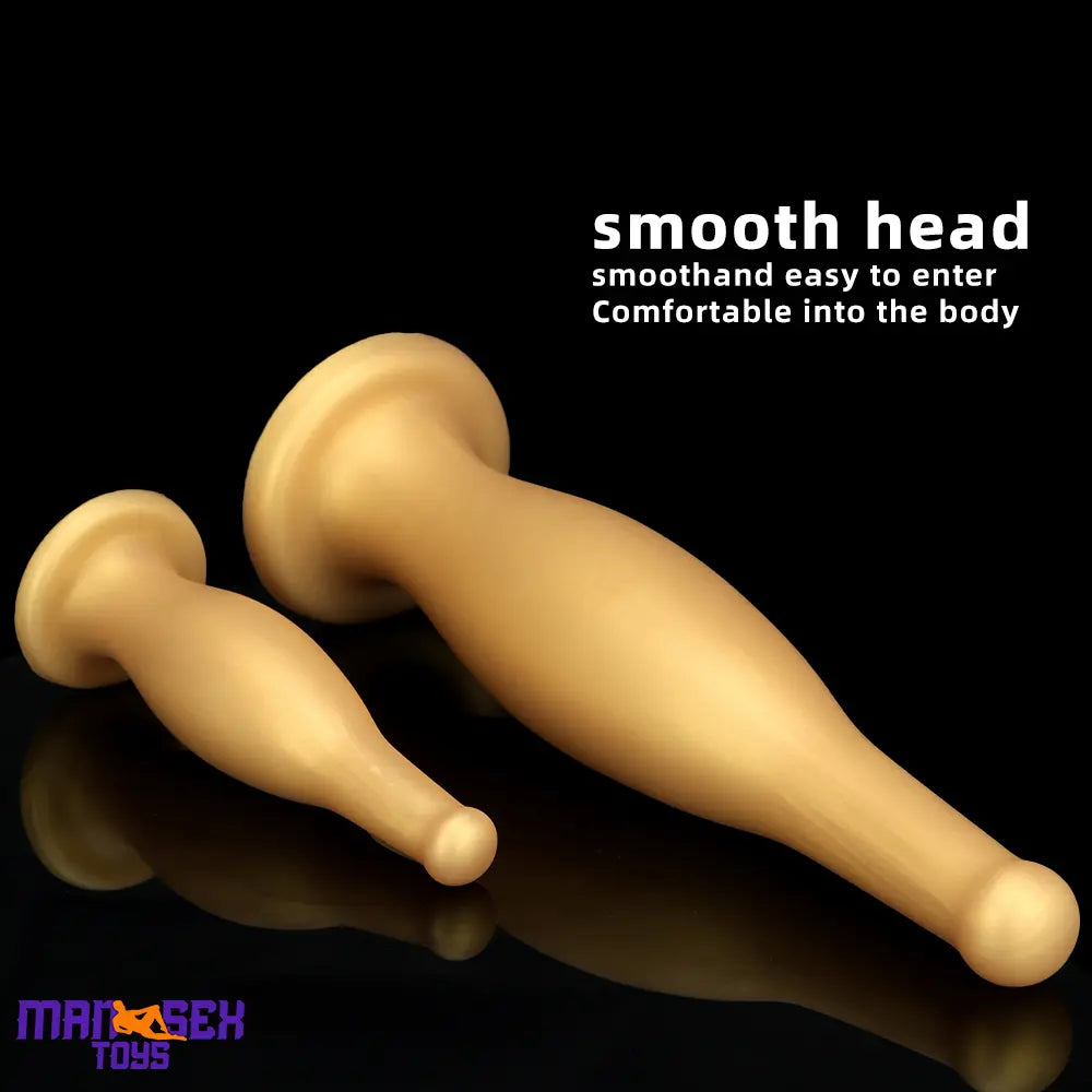 6.7in 11.41in Gold Beer Bottle Silicone Soft Big Anal Vaginal Butt Plug Dildo