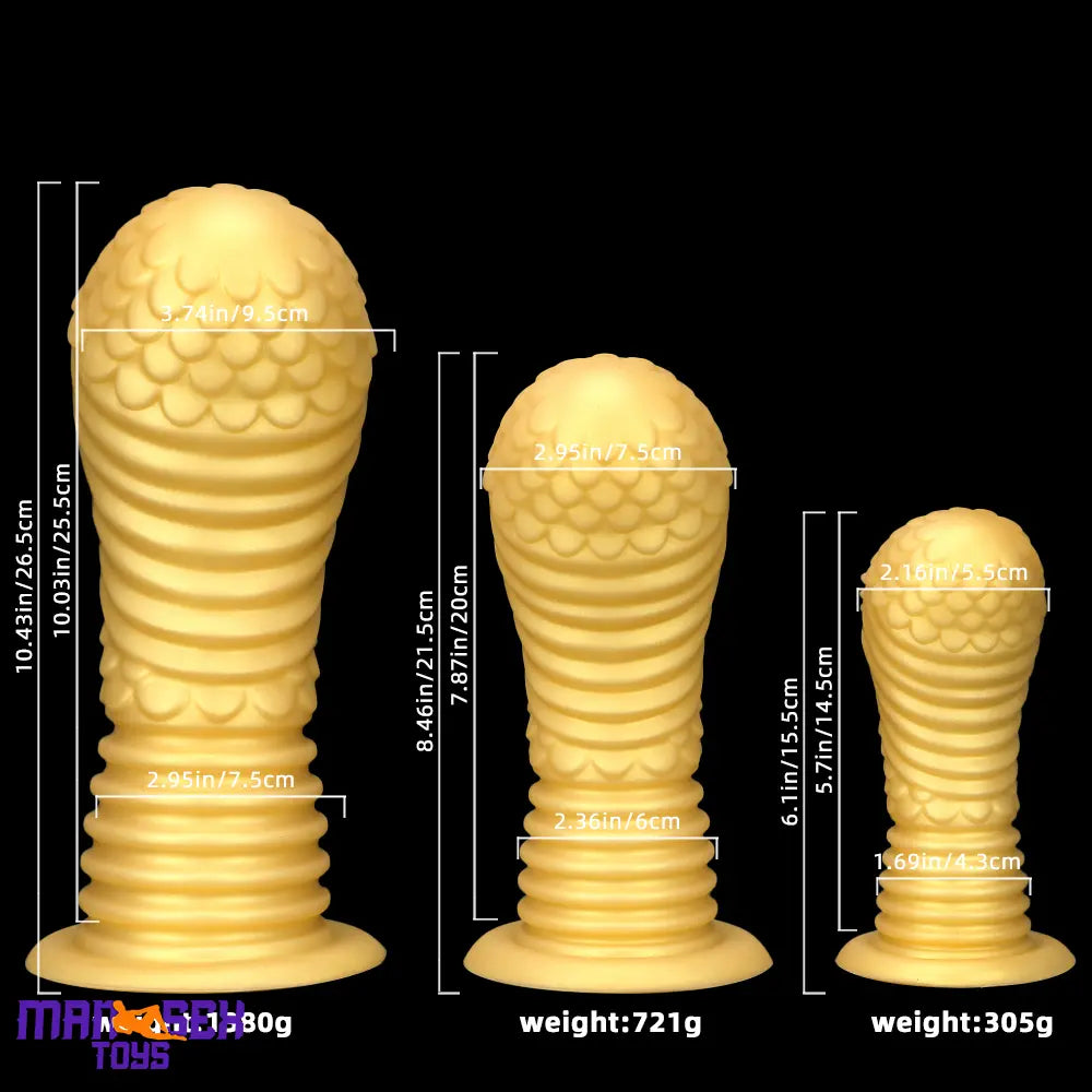 6.1in 8.46in 10.43in Soft Liquid Silicone Thick Fantasy Fat Butt Plug Dildo