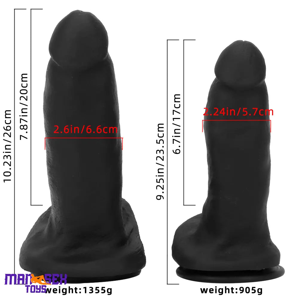 9.25in 10.23in Premium Soft Liquid Silicone Big Real Dildo For Women Cock