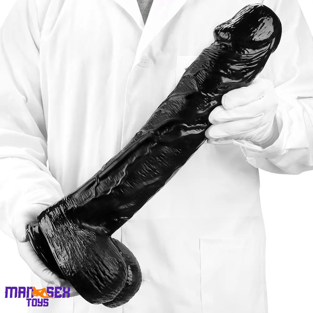 14.96in Women Men Big Black Thick Long Dildo Adult Sex Toy For Anus