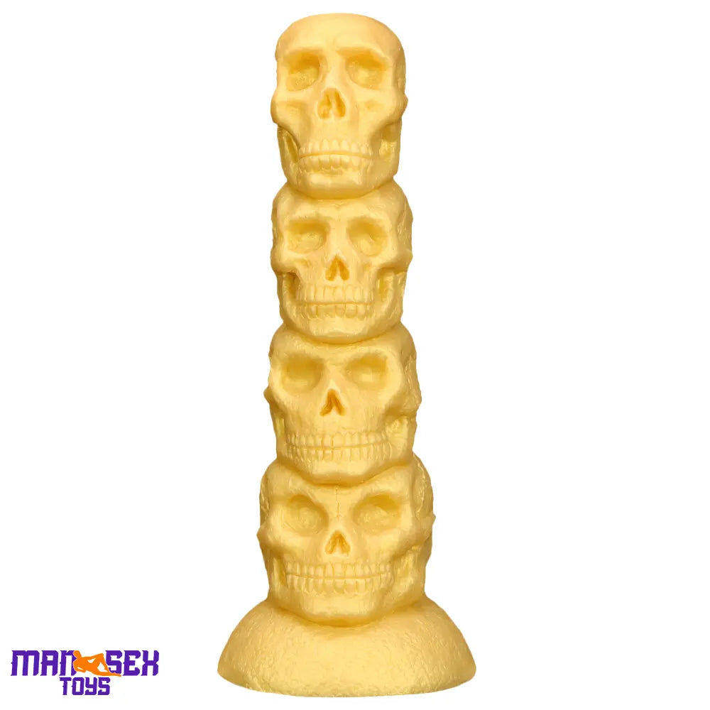 14.37in Premium Large Soft Long Fantasy Silicone Scary Skull Sensory Dildo