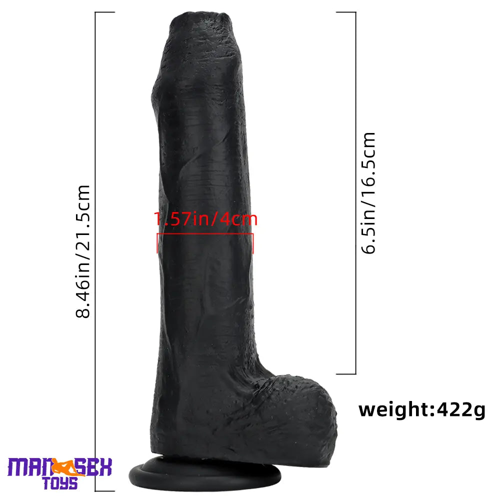 8.46in Large Uncut Silicone Soft Mixed Color Dildo For Women Sex Cock