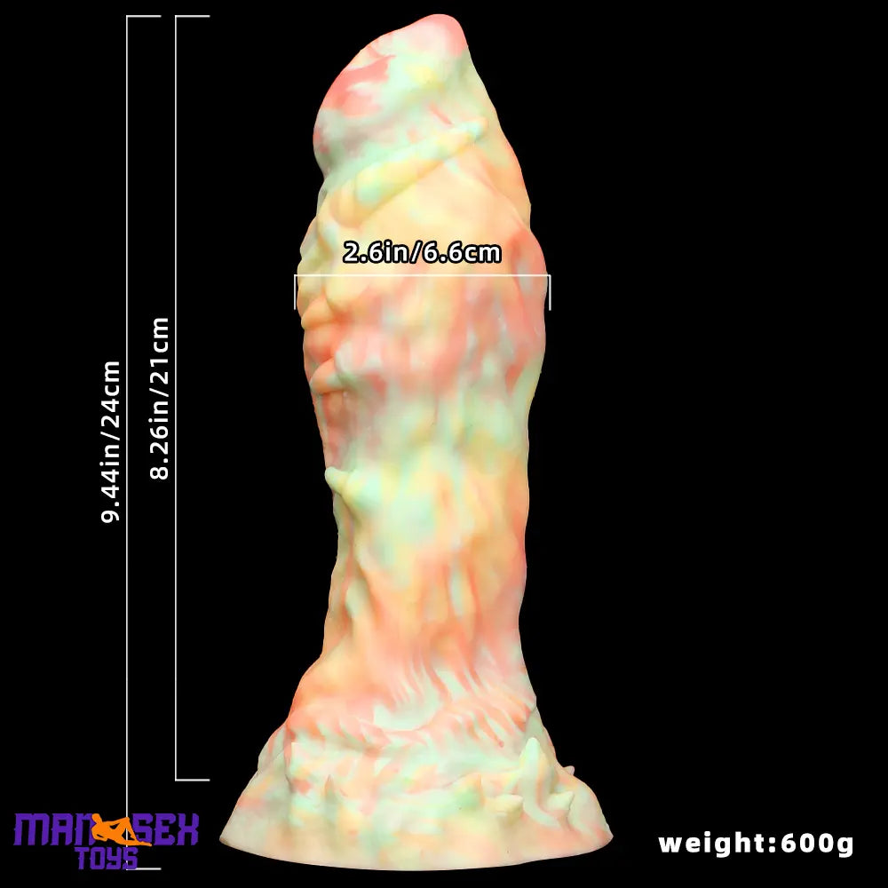 9.44in Fantasy Mixed Color Silicone Soft Big Dildo For Anal Vaginal Cock