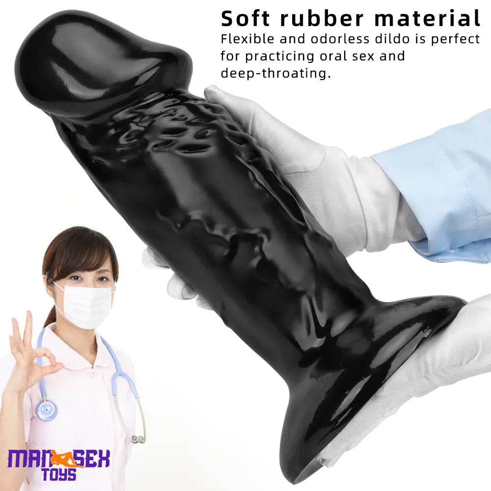 13.38in Real Looking Super Long Big Black Thick Durable Dildo For Anus