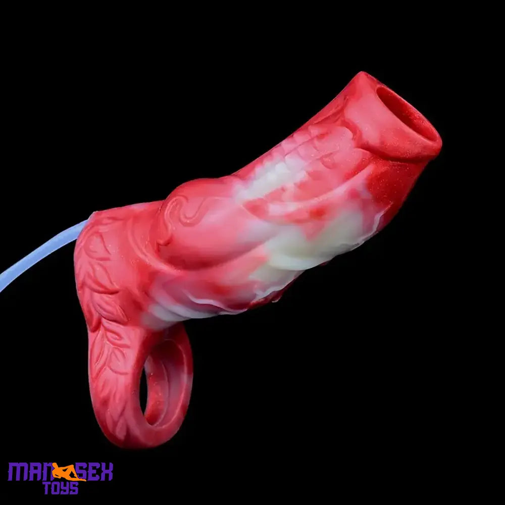 4.8in 5.59in Soft Liquid Silicone Monster Cock Ring Dildo Sleeve For Delay