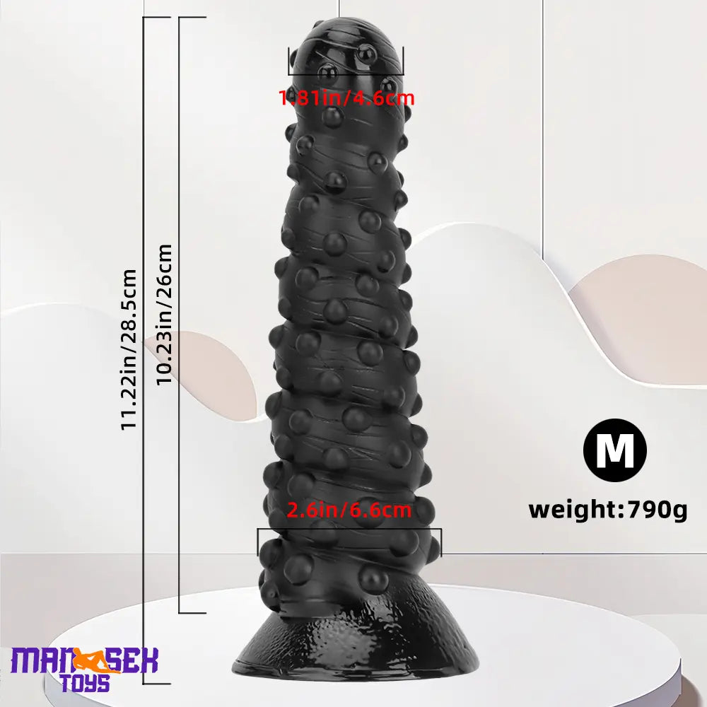 7.48in 11.22in 15in Huge Black Spiral Animal Octopus Big Dildo Butt Plug