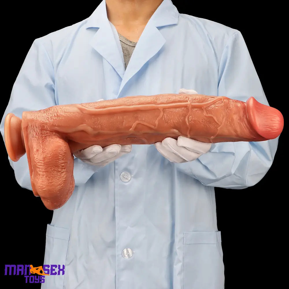 17in Super Large Long Silicone Soft Dual Density Anal Dildo For Male Sex