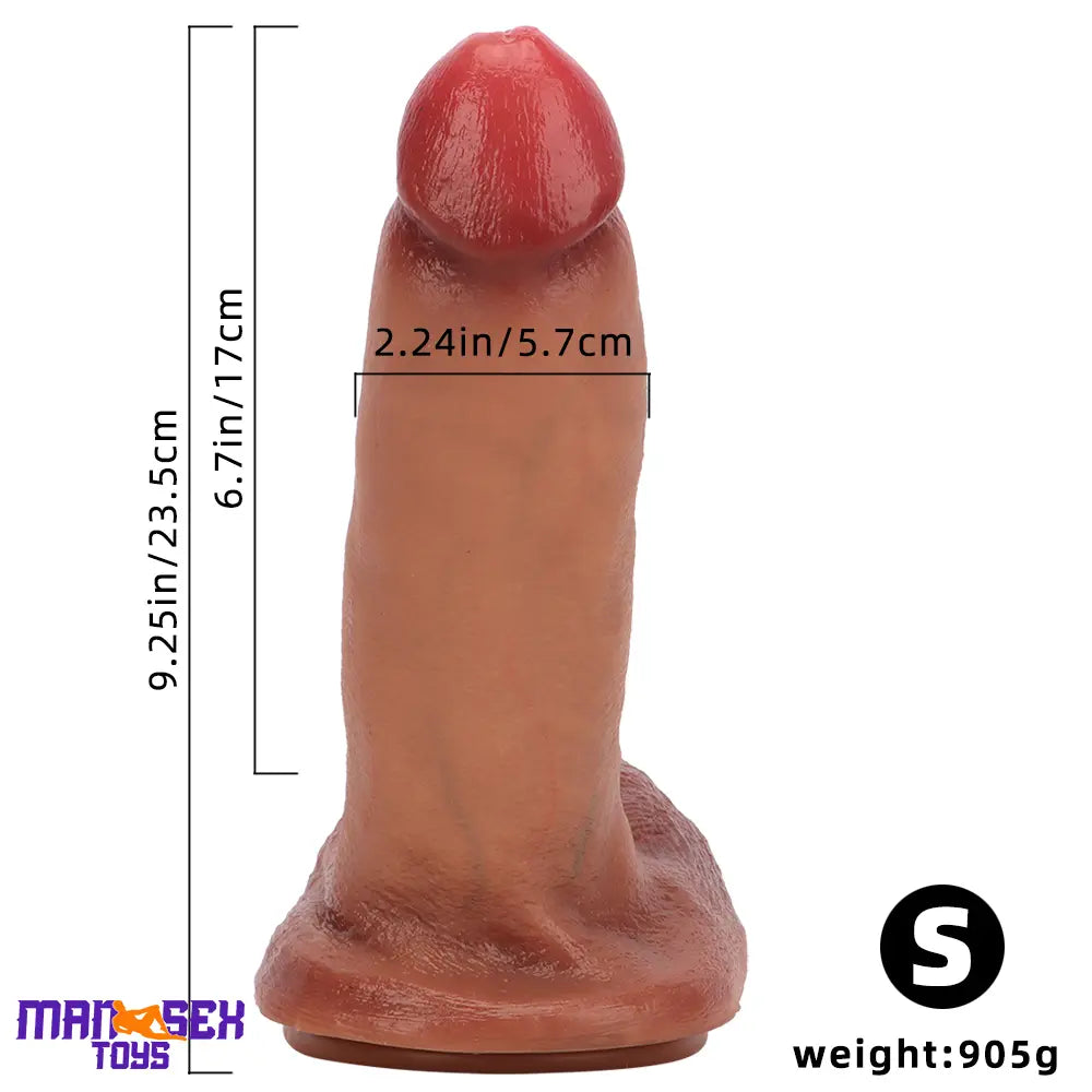 9.25in 10.23in Premium Soft Liquid Silicone Big Real Dildo For Women Cock