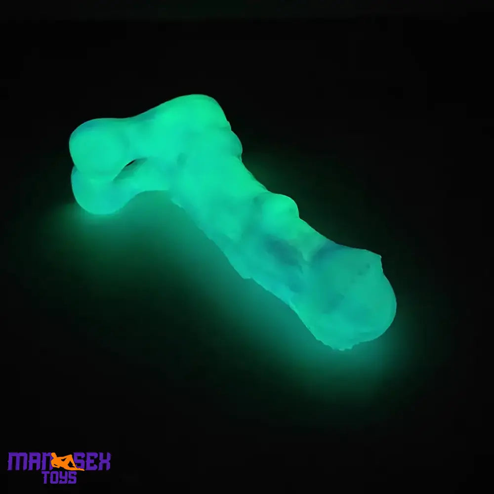 8.07in Silicone Soft Cock Ring Dildo Sleeve Horse Luminous Penis Extender