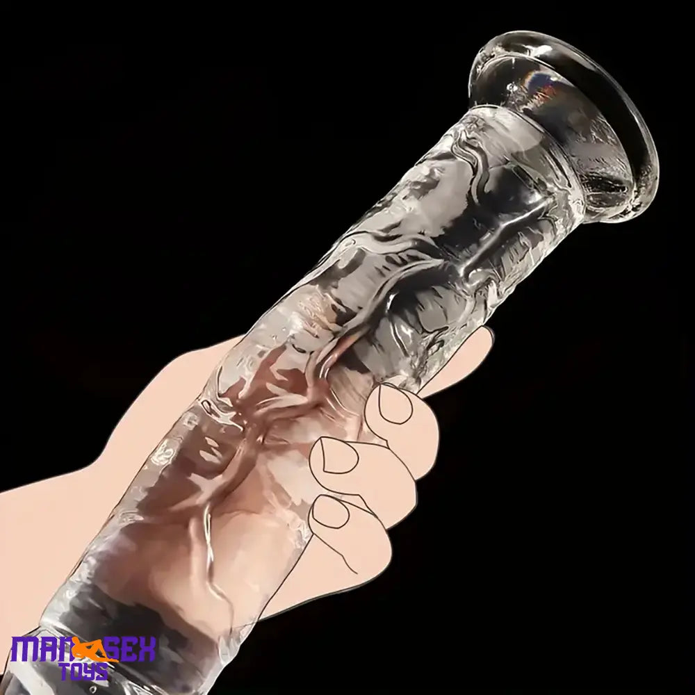 6.3in 7.1in 7.7in 8.5in 9.8in 12in Realistic Clear Cock Dildo With Suction Cup