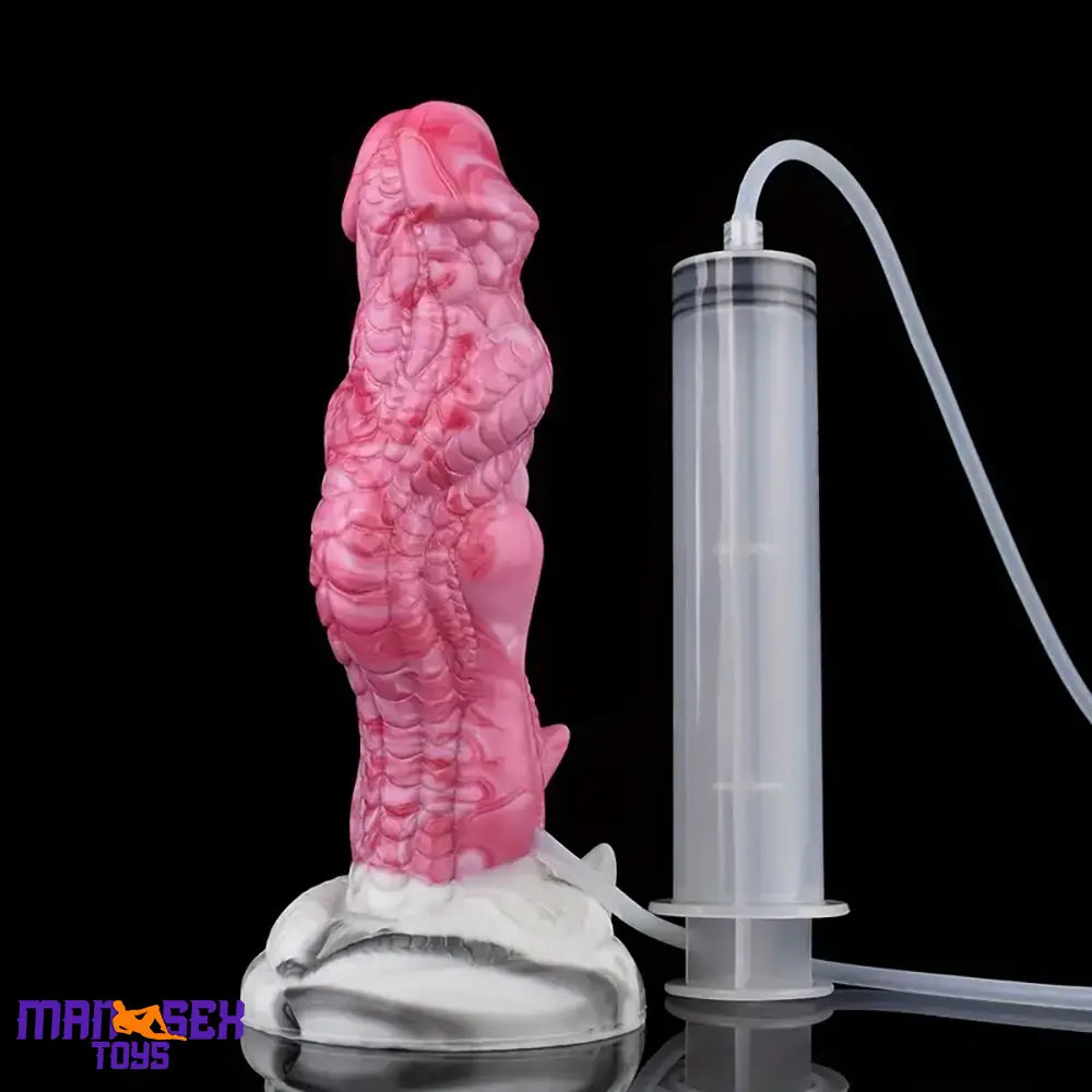 8.03in Realistic Animal Alien Dragon Ejaculating Silicone G-spot Cock Dildo