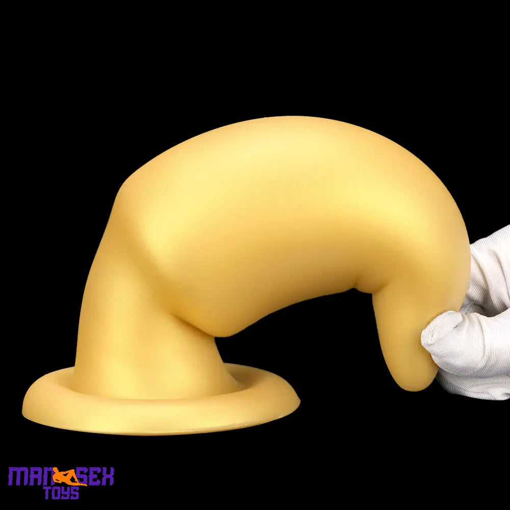 8.85in Premium Gold Soft Liquid Silicone Big Butt Plug Dildo Cock Sex Toy