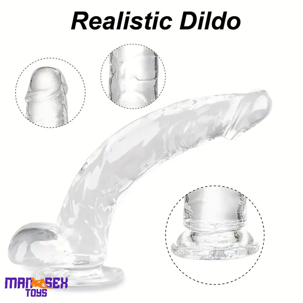 Multiple Lengths Clear Dildo For Women Men Gay Lesbian Sex Cock Pleasure
