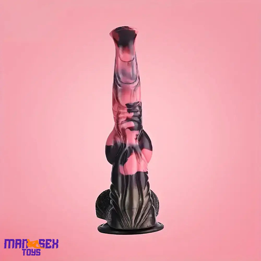 11in 9.8in 11.2in 9.8in Soft Silicone Fantasy Large Horse Penis Knotted Dildo