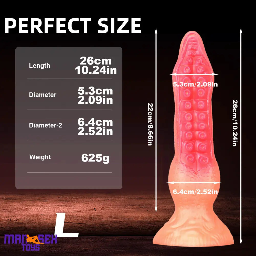 7.08in 9.06in 10.24in 11.81in Octopus Tentacle Cock Silicone Soft Dildo