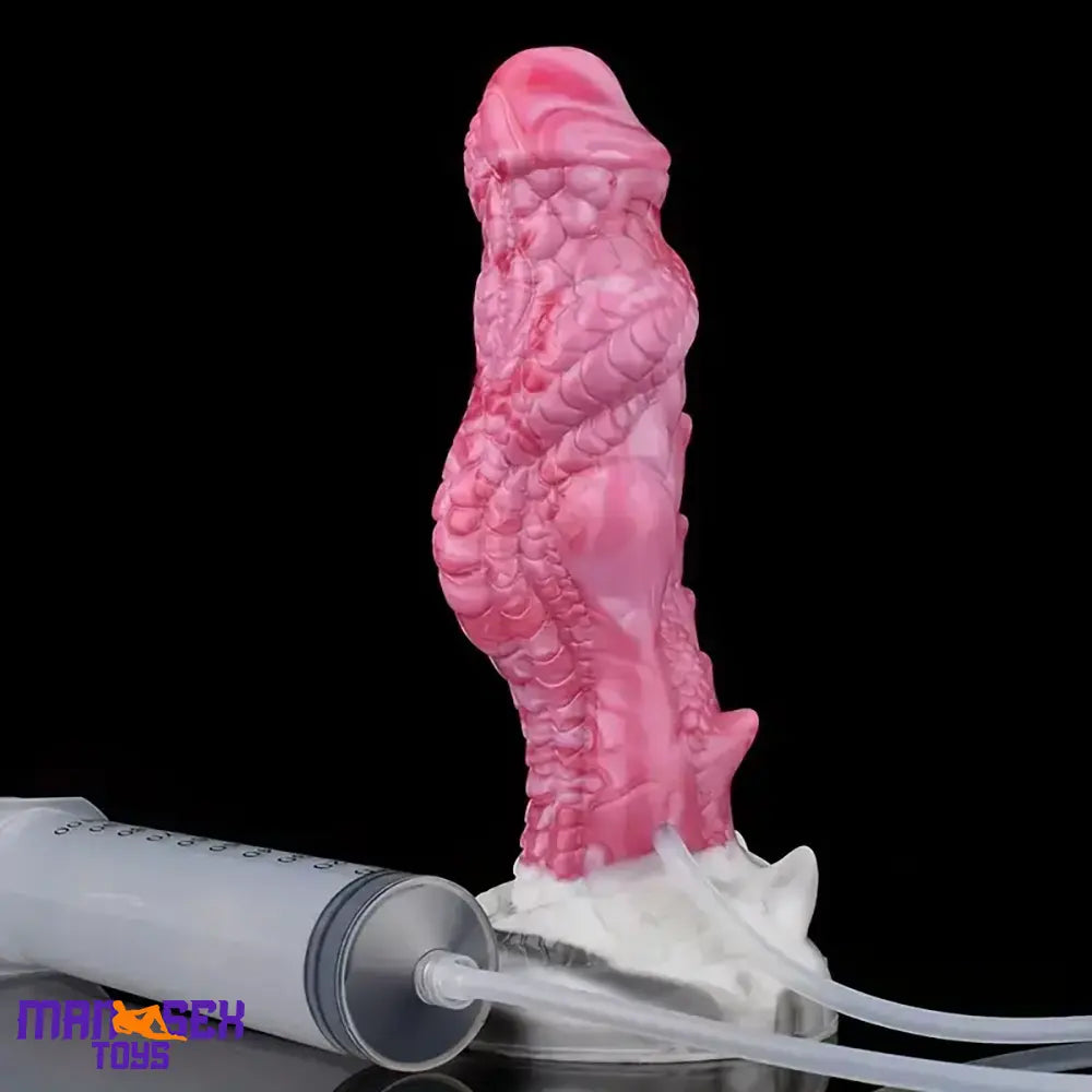 8.03in Realistic Animal Alien Dragon Ejaculating Silicone G-spot Cock Dildo