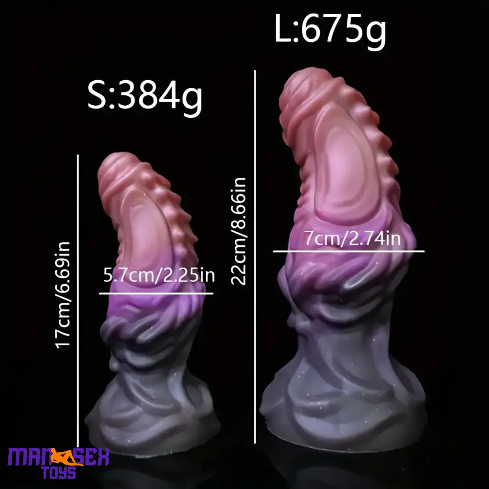 6.69in 8.66in Silicone Flexible Fantasy Dildo For BDSM Comfortable Sex