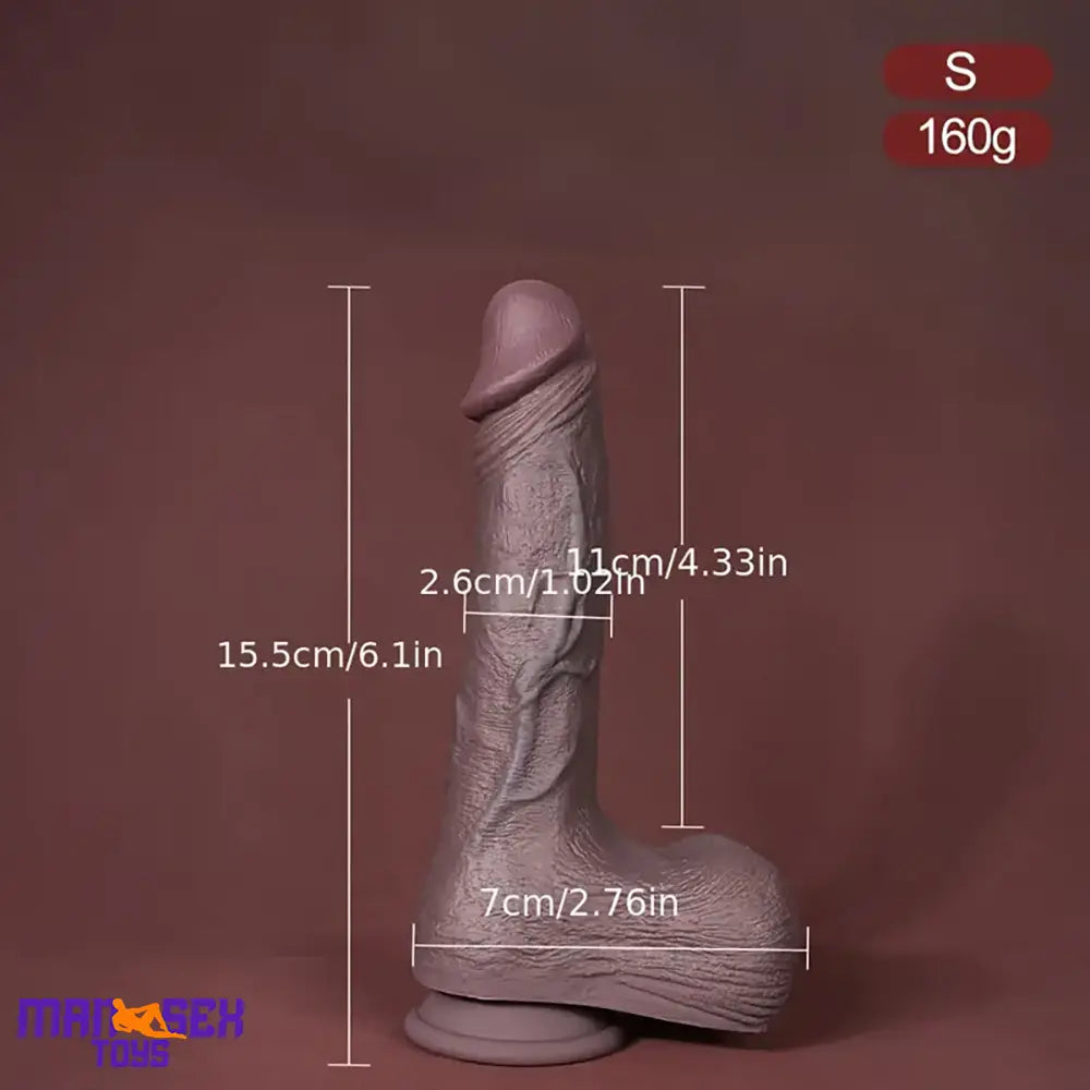 6.1in 7.87in 10.24in Realistic Liquid Silicone Soft Dildo For Vaginal Massage
