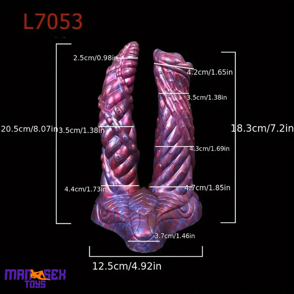 7.64in 7.99in 8.07in Fantasy Silicone Double Heads Dildo For Lesbian Sex