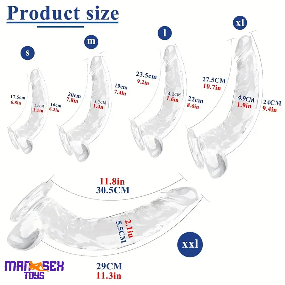 Multiple Lengths Clear Dildo For Women Men Gay Lesbian Sex Cock Pleasure