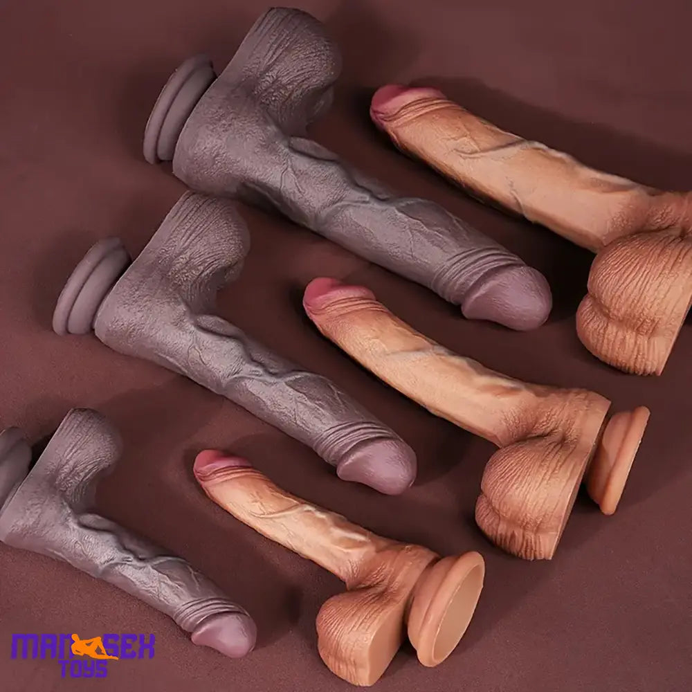 6.1in 7.87in 10.24in Realistic Liquid Silicone Soft Dildo For Vaginal Massage