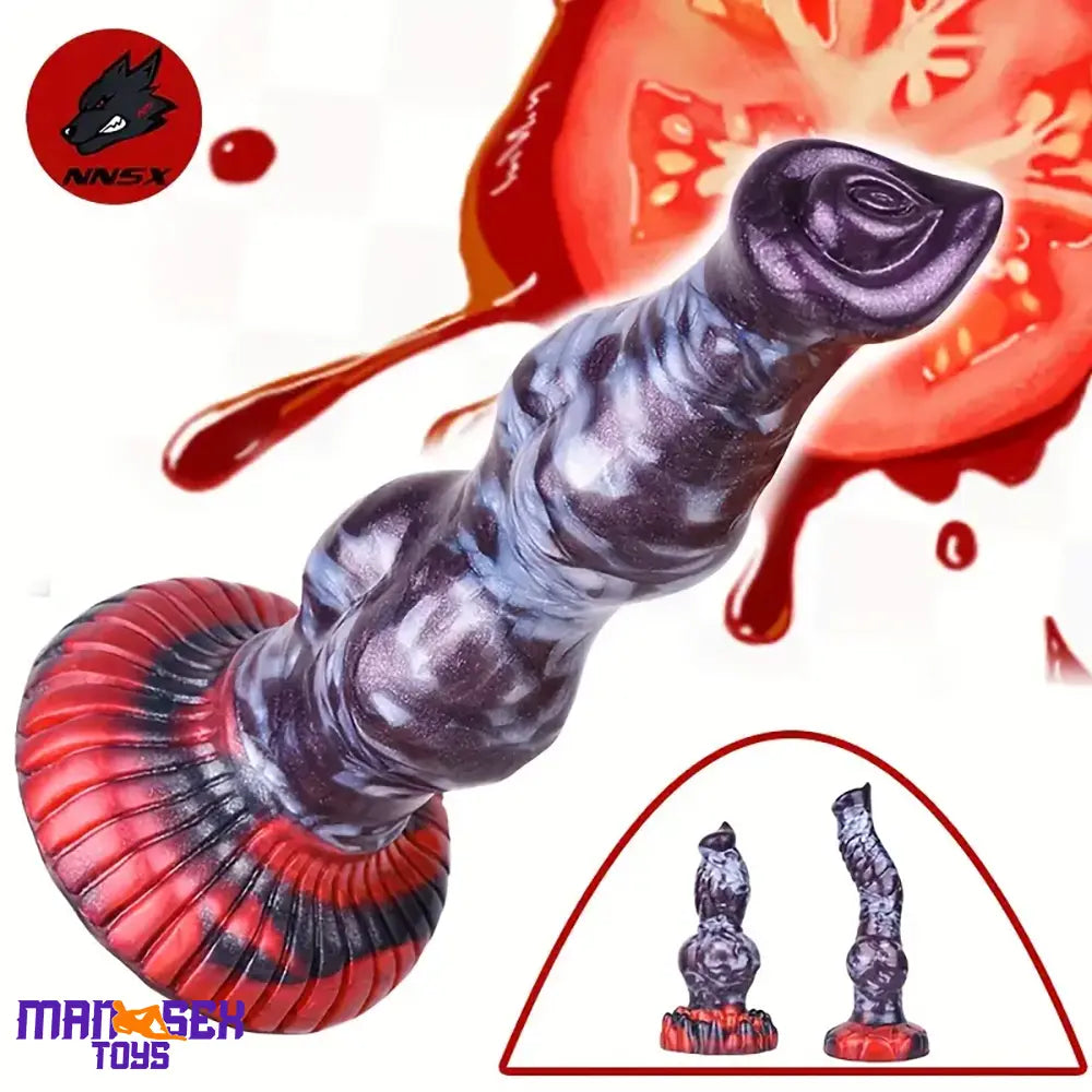7.87in 7.99in 9.25in Soft Silicone Dog Dildo For Vagina Massage Male Tool