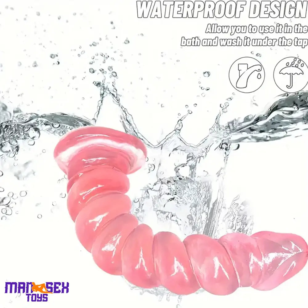 7.1in Unisex Soft Flexible Silicone Dildo For Hands Free Sex Play Game