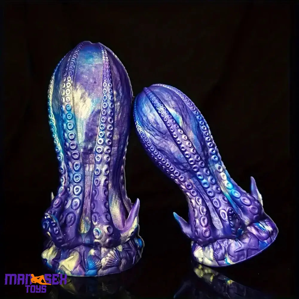 5.5in 6.3in 8.26in 9.64in Gourd Egg Starry Sky Silicone Octopus Anal Dildo