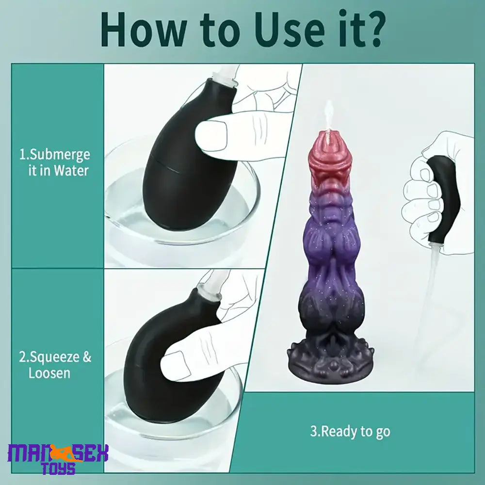 9.4in Fantasy Monster Silicone Soft Ejaculating Dildo For Women Pleasure Toy