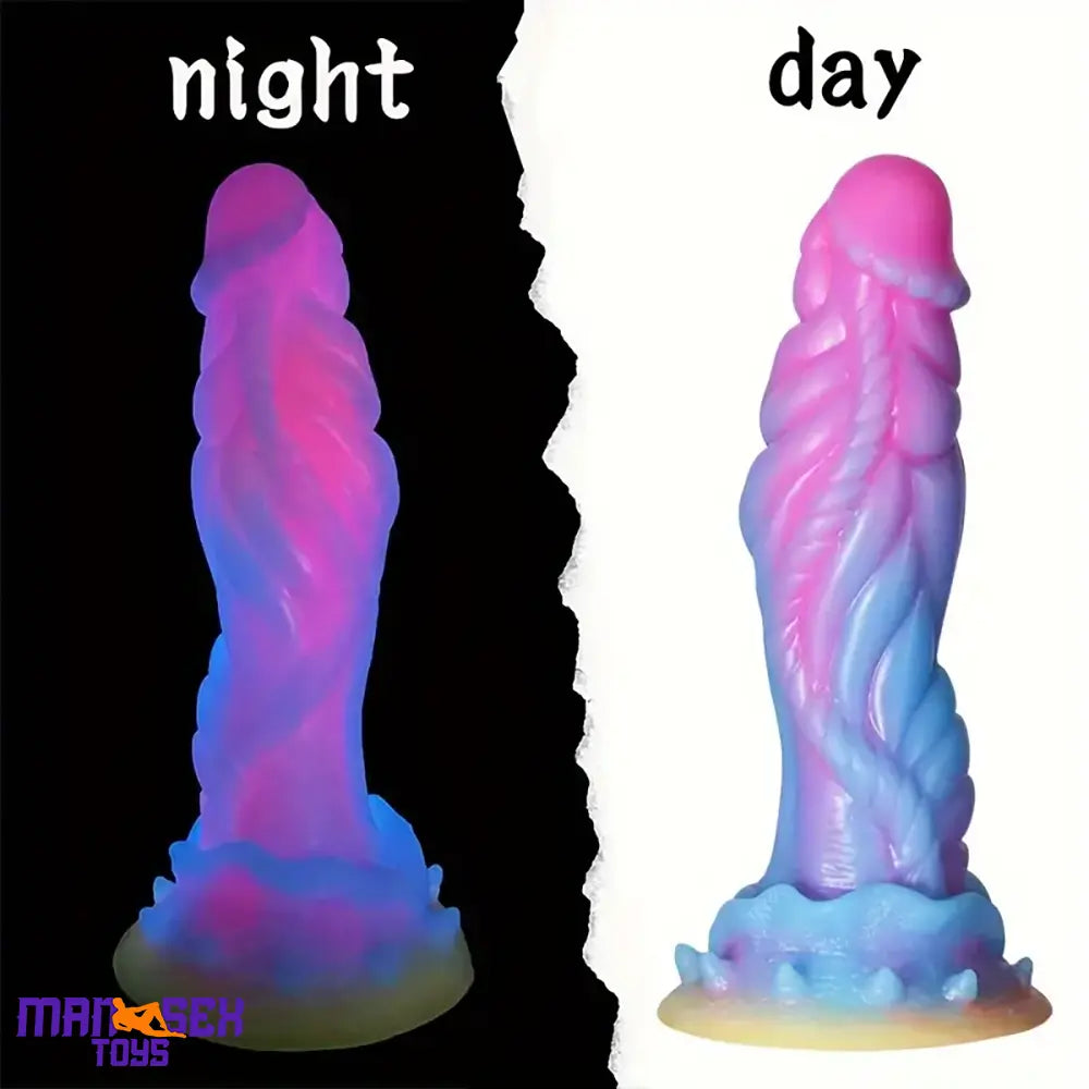8.6in Silicone Soft Monster Dildo Big Glowing Masturbator For Prostate Cock
