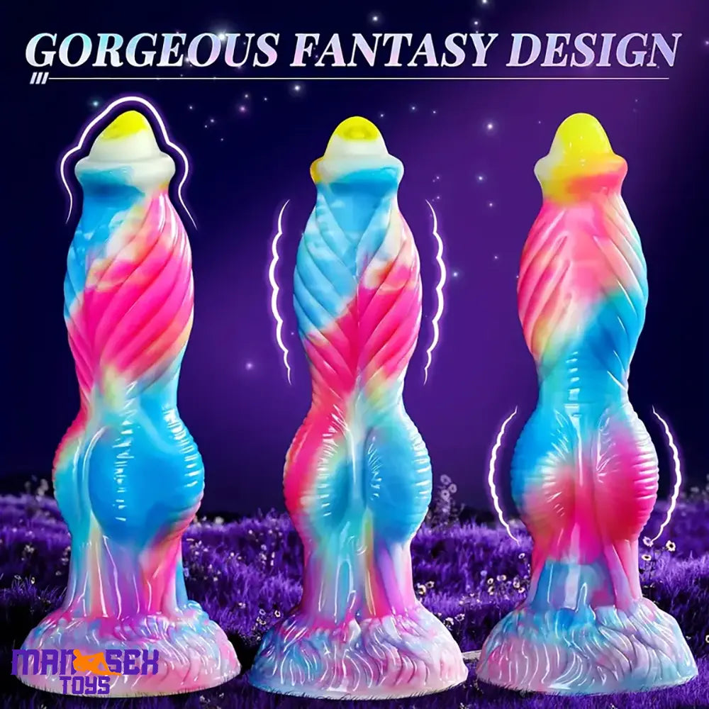 10.2in Fantasy Big Soft Silicone Monster Thrusting Vibrating Cock Dildo