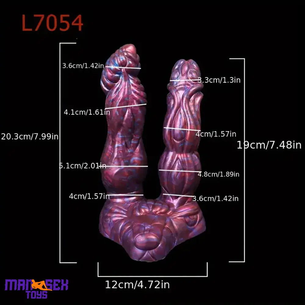 7.64in 7.99in 8.07in Fantasy Silicone Double Heads Dildo For Lesbian Sex