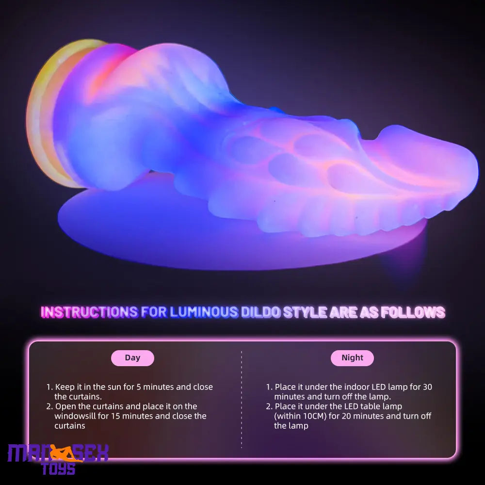 8.46in Colored Luminous Silicone Big Soft Dildo For Women Sex Masturbator