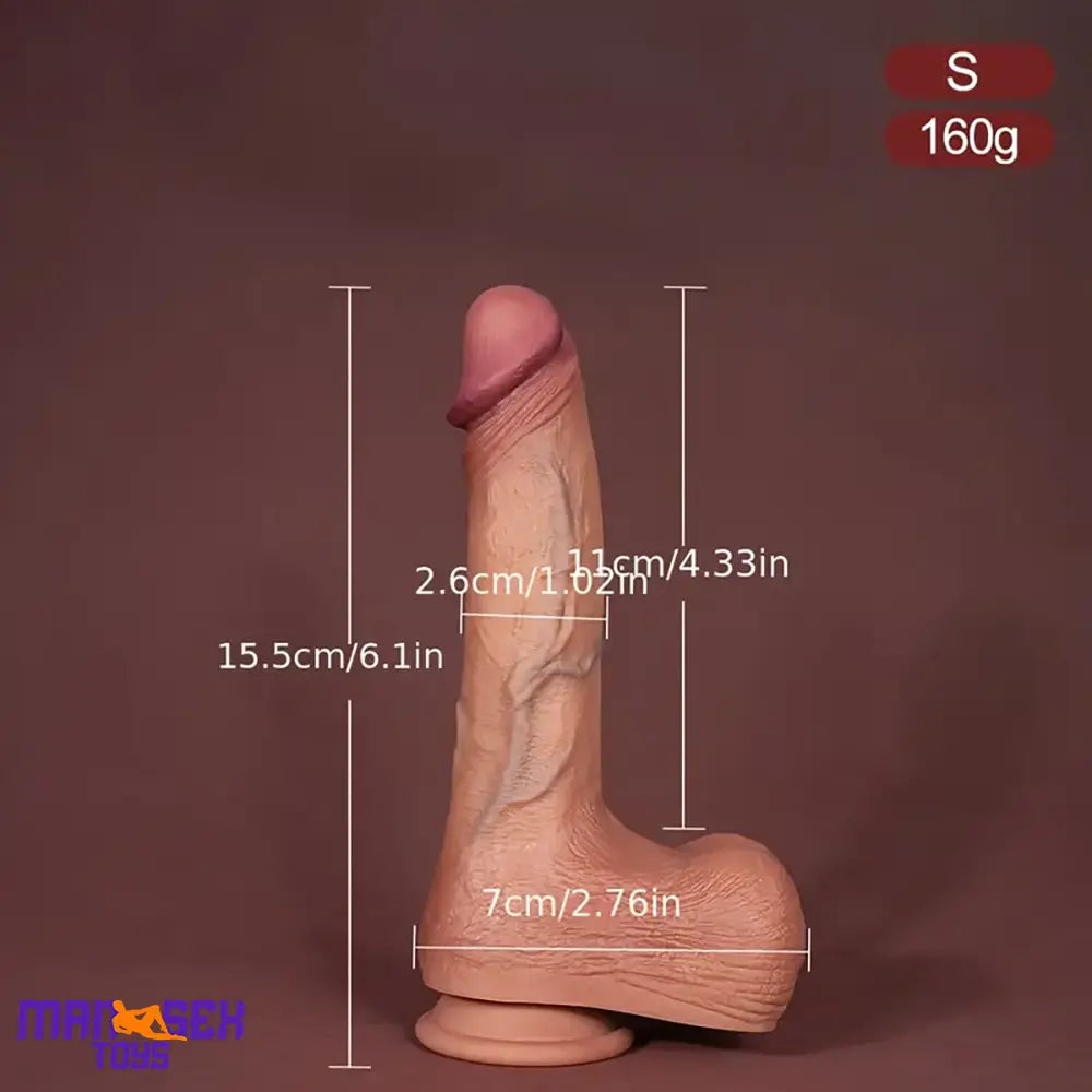 6.1in 7.87in 10.24in Realistic Liquid Silicone Soft Dildo For Vaginal Massage