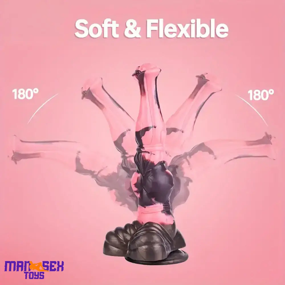 11in 9.8in 11.2in 9.8in Soft Silicone Fantasy Large Horse Penis Knotted Dildo
