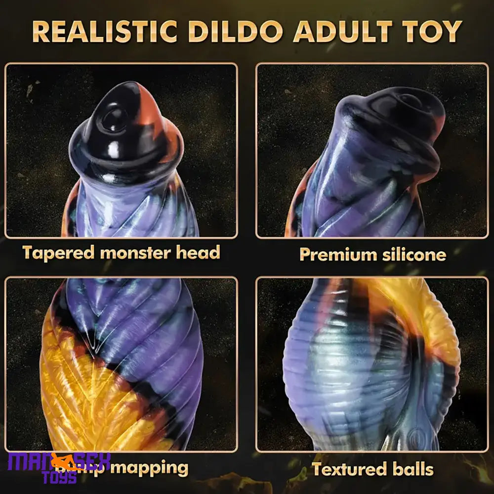 10.23in Soft Silicone Telescopic APP Control Monster Vibrating Cock Dildo