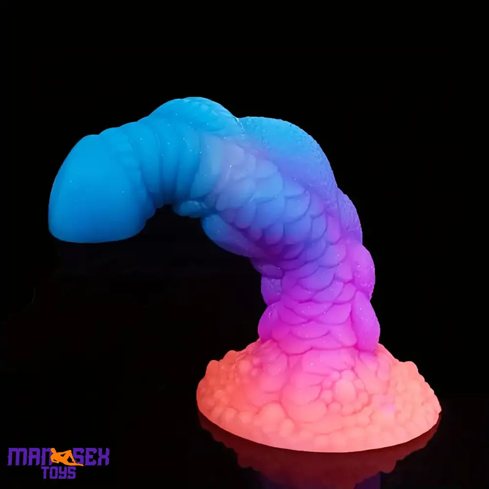 8.66in Silicone Dragon Luminous Real Soft Dildo For G-Spot Stimulation Cock
