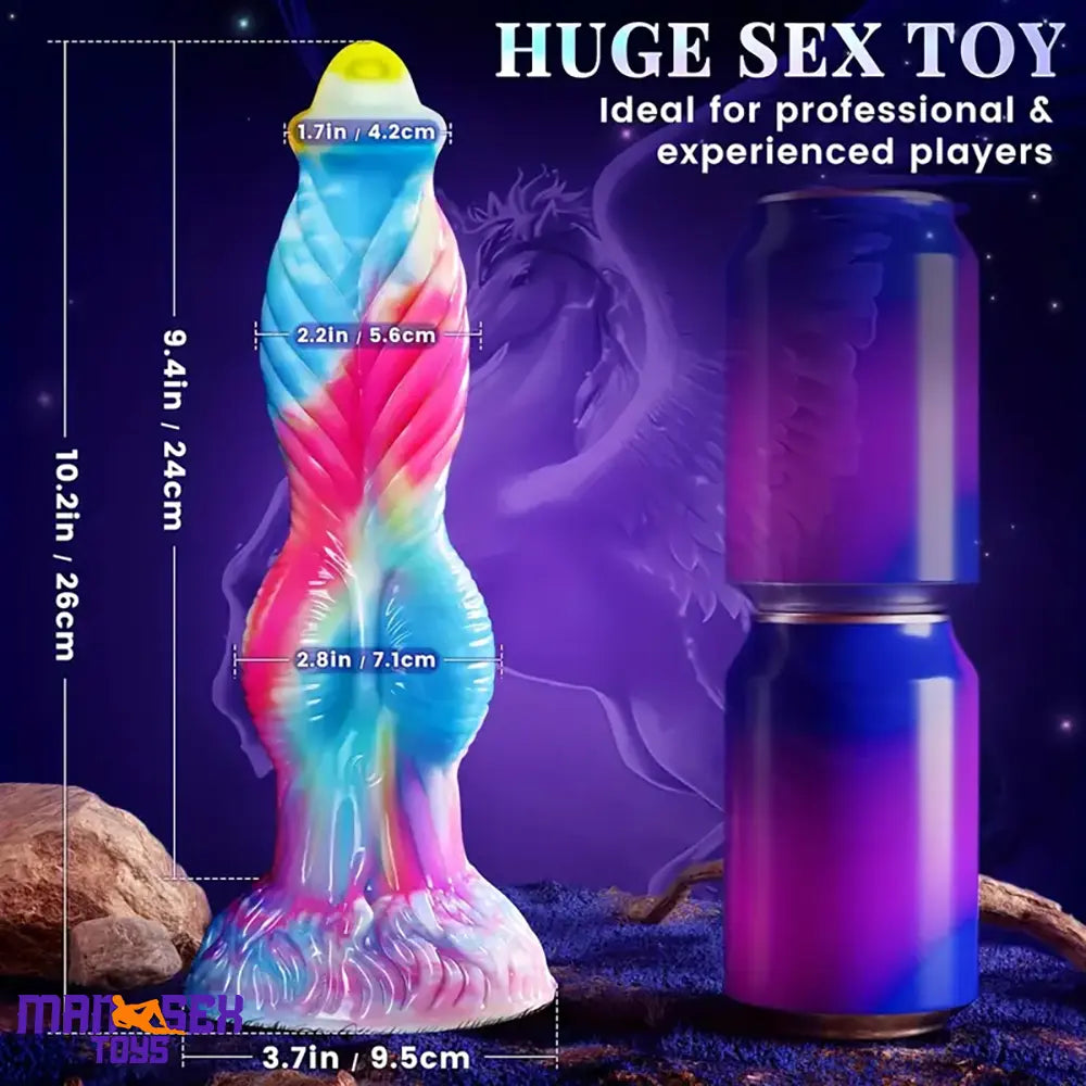 10.2in Fantasy Big Soft Silicone Monster Thrusting Vibrating Cock Dildo