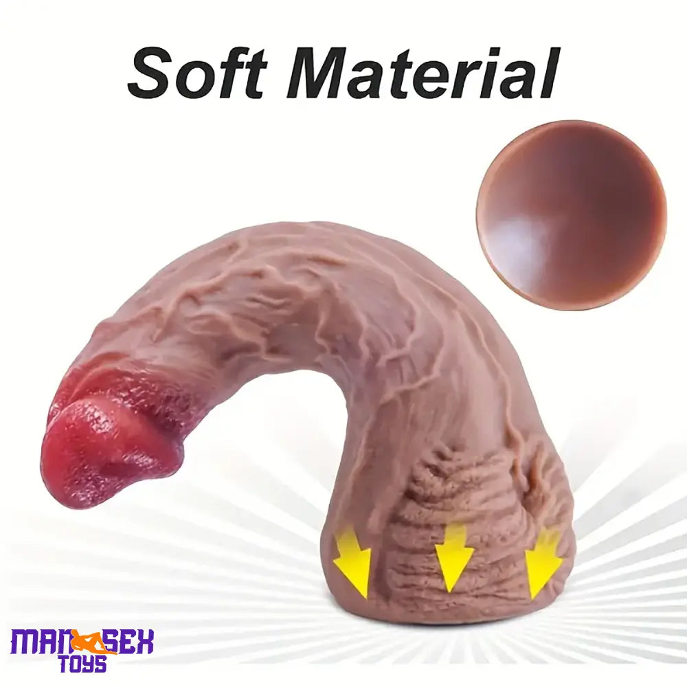 8.8in Real Looking Silicone Flexible Dildo For Women Couples Pleasure Toy