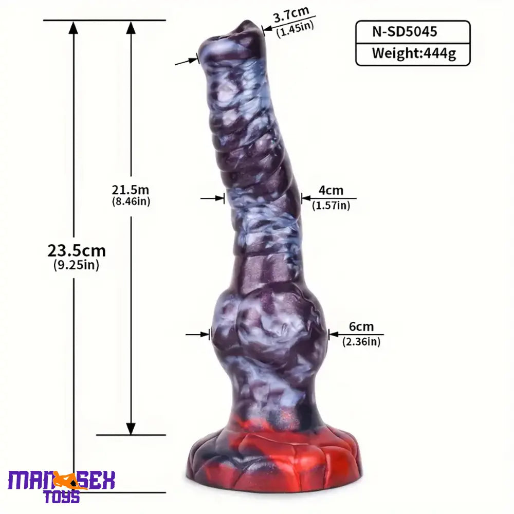 7.87in 7.99in 9.25in Soft Silicone Dog Dildo For Vagina Massage Male Tool