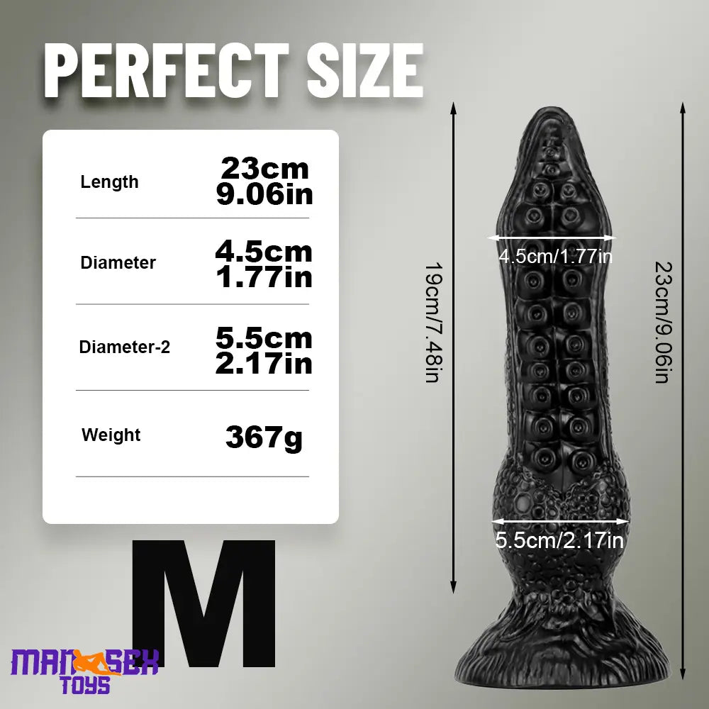 7.08in 9.06in 10.24in 11.81in Big Fantasy Tentacle Octopus G-Spot Dildo
