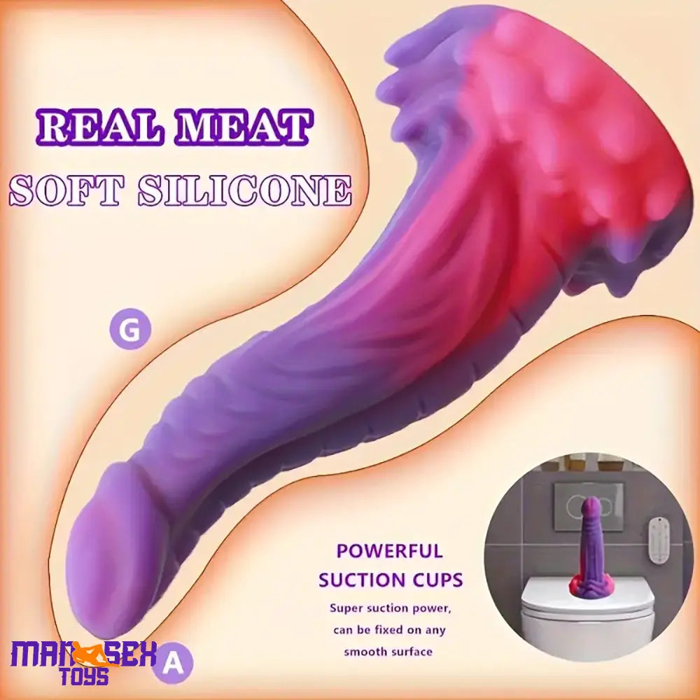 8.07in Fantasy Monster Silicone Soft Big Dildo For Intense Pleasure Cock