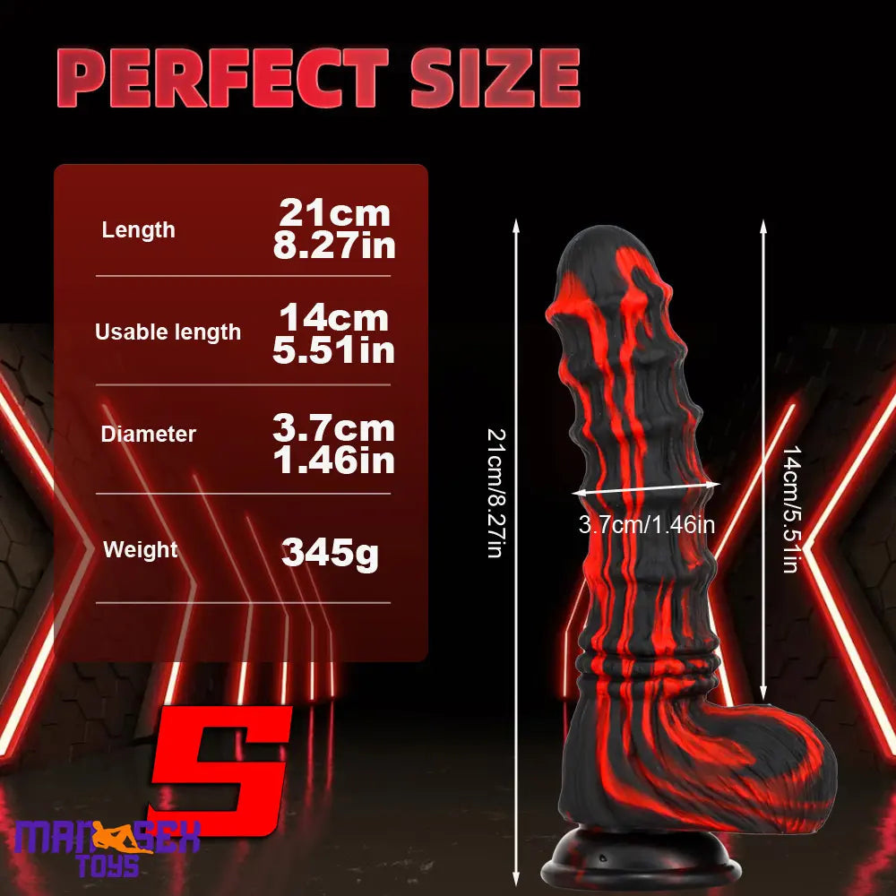 8.27in 9.45in 10.83in Silicone Soft Big Animal Horse Odd Penis G-Spot Dildo